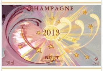 étiquette bouteille mariage champagne
